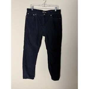 Joe Fresh Slim Straight Corduroy Pants Men's 34x32 Black Casual